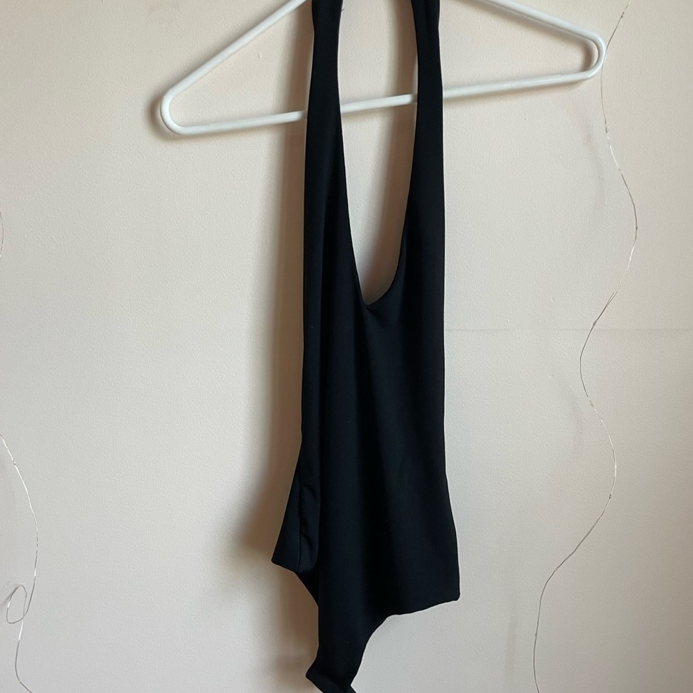 Black Halter Body Suit
